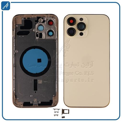 تصویر  HOUSING 13PRO MAX GOLD IPHONE