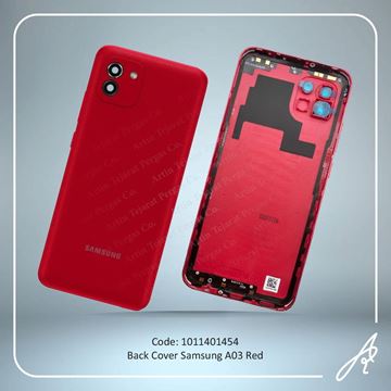 تصویر BACK COVER A03 RED SAM