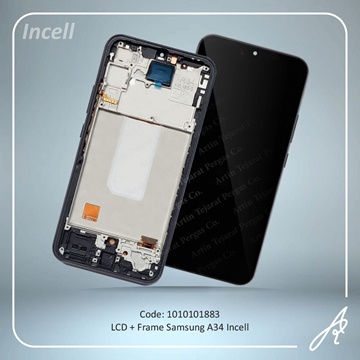 تصویر LCD A34+FRAME INCELL SAM