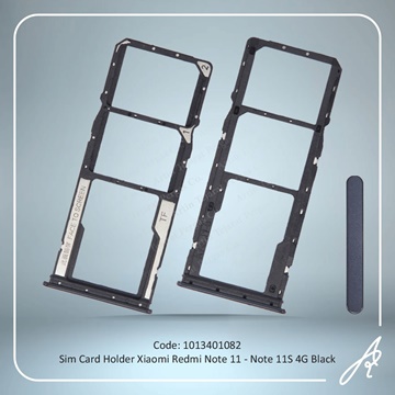 تصویر SIM HOLDER REDMI  NOTE 11-NOTE 11S 4G BLACK  XIAO