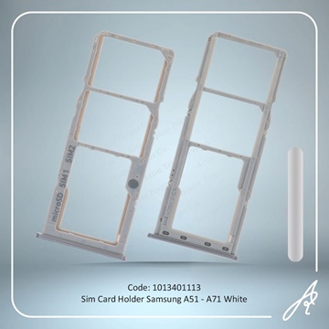 تصویر SIM HOLDER A51-A71 WHITE SAM