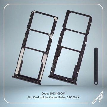 تصویر SIM HOLDER REDMI 12C BLACK XIAO