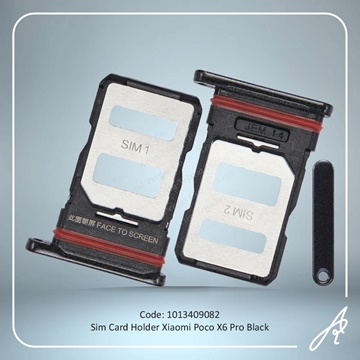 تصویر SIM HOLDER POCO X6 PRO BLACK XIAO