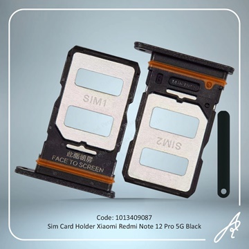 تصویر SIM HOLDER REDMI NOTE 12 PRO 5G BLACK XIAO