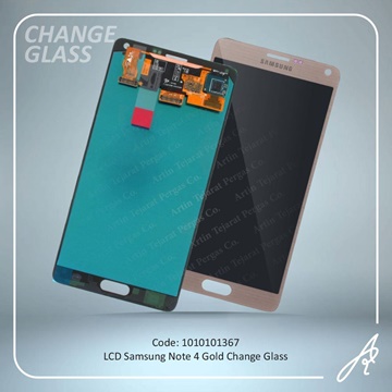 تصویر LCD NOTE 4 GOLD CHANGE GLASS SAM