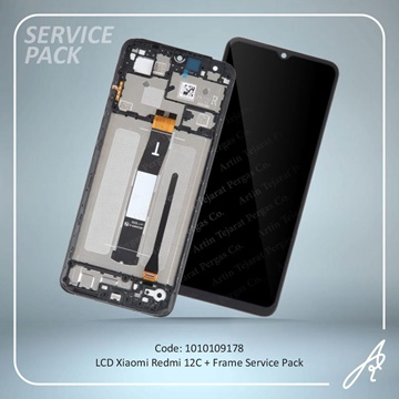 تصویر LCD REDMI 12C+FRAME SERVICE PACK XIAO