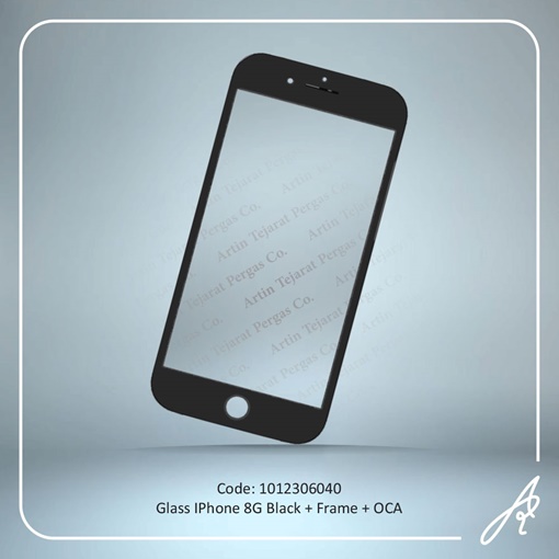 تصویر  GLASS 8G BLACK+OCA+F IPHONE