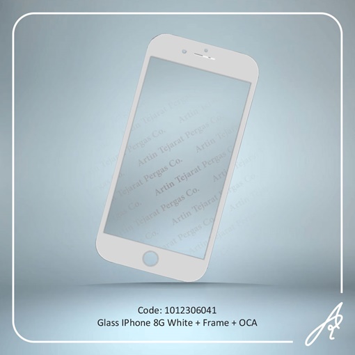 تصویر  GLASS 8G WHITE+OCA+F IPHONE